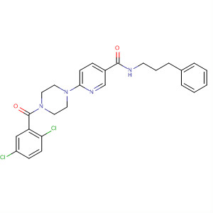 361526-48-9  3-Pyridinecarboxamide,6-[4-(2,5-dichlorobenzoyl)-1-piperazinyl]-N-(3-phenylpropyl)-