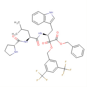 362055-66-1  L-Tryptophan, 1-[(phenylmethoxy)carbonyl]-L-prolyl-L-leucyl-,[3,5-bis(trifluoromethyl)phenyl]methyl ester