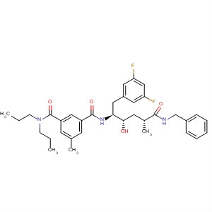 362480-35-1  1,3-Benzenedicarboxamide,N'-[(1S,2S,4R)-1-[(3,5-difluorophenyl)methyl]-2-hydroxy-4-methyl-5-oxo-5-[(phenylmethyl)amino]pentyl]-5-methyl-N,N-dipropyl-