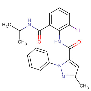 362637-71-6  1H-Pyrazole-5-carboxamide,N-[2-iodo-6-[[(1-methylethyl)amino]carbonyl]phenyl]-3-methyl-1-phenyl-