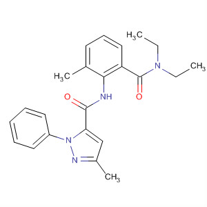 362637-74-9  1H-Pyrazole-5-carboxamide,N-[2-[(diethylamino)carbonyl]-6-methylphenyl]-3-methyl-1-phenyl-