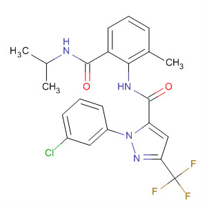 362637-95-4  1H-Pyrazole-5-carboxamide,1-(3-chlorophenyl)-N-[2-methyl-6-[[(1-methylethyl)amino]carbonyl]phenyl]-3-(trifluoromethyl)-