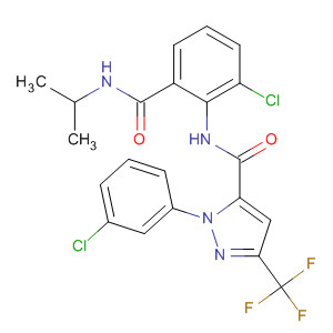 362637-96-5  1H-Pyrazole-5-carboxamide,N-[2-chloro-6-[[(1-methylethyl)amino]carbonyl]phenyl]-1-(3-chlorophenyl)-3-(trifluoromethyl)-