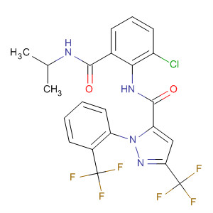 362638-08-2  1H-Pyrazole-5-carboxamide,N-[2-chloro-6-[[(1-methylethyl)amino]carbonyl]phenyl]-3-(trifluoromethyl)-1-[2-(trifluoromethyl)phenyl]-