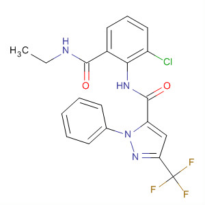 362638-16-2  1H-Pyrazole-5-carboxamide,N-[2-chloro-6-[(ethylamino)carbonyl]phenyl]-1-phenyl-3-(trifluoromethyl)-
