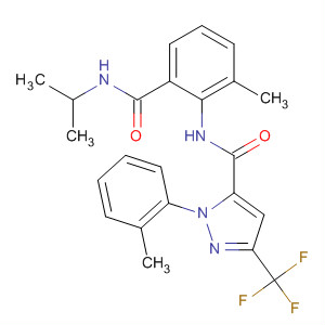 362638-26-4  1H-Pyrazole-5-carboxamide,N-[2-methyl-6-[[(1-methylethyl)amino]carbonyl]phenyl]-1-(2-methylphenyl)-3-(trifluoromethyl)-