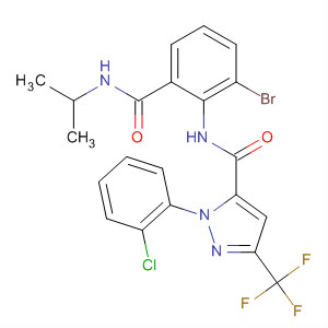 362638-28-6  1H-Pyrazole-5-carboxamide,N-[2-bromo-6-[[(1-methylethyl)amino]carbonyl]phenyl]-1-(2-chlorophenyl)-3-(trifluoromethyl)-