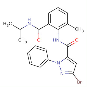 362638-37-7  1H-Pyrazole-5-carboxamide,3-bromo-N-[2-methyl-6-[[(1-methylethyl)amino]carbonyl]phenyl]-1-phenyl-