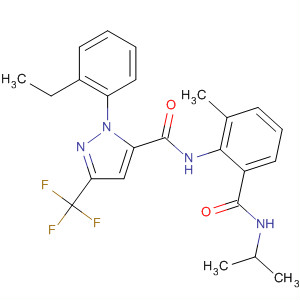362638-47-9  1H-Pyrazole-5-carboxamide,1-(2-ethylphenyl)-N-[2-methyl-6-[[(1-methylethyl)amino]carbonyl]phenyl]-3-(trifluoromethyl)-