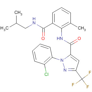 362638-70-8  1H-Pyrazole-5-carboxamide,1-(2-chlorophenyl)-N-[2-methyl-6-[[(2-methylpropyl)amino]carbonyl]phenyl]-3-(trifluoromethyl)-