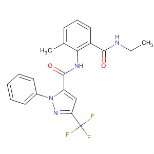362638-85-5  1H-Pyrazole-5-carboxamide,N-[2-[(ethylamino)carbonyl]-6-methylphenyl]-1-phenyl-3-(trifluoromethyl)-