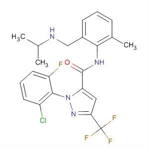 362639-15-4  1H-Pyrazole-5-carboxamide,1-(2-chloro-6-fluorophenyl)-N-[2-methyl-6-[[(1-methylethyl)amino]carbonyl]phenyl]-3-(trifluoromethyl)-