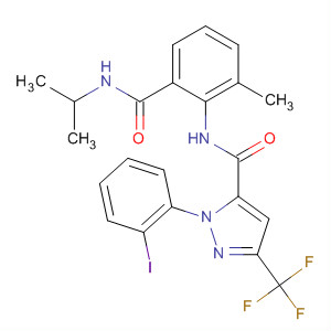 362639-31-4  1H-Pyrazole-5-carboxamide,1-(2-iodophenyl)-N-[2-methyl-6-[[(1-methylethyl)amino]carbonyl]phenyl]-3-(trifluoromethyl)-