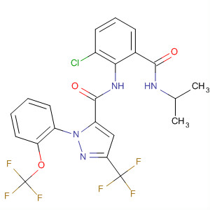 362639-42-7  1H-Pyrazole-5-carboxamide,N-[2-chloro-6-[[(1-methylethyl)amino]carbonyl]phenyl]-1-[2-(trifluoromethoxy)phenyl]-3-(trifluoromethyl)-
