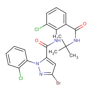362639-58-5  1H-Pyrazole-5-carboxamide,3-bromo-N-[2-chloro-6-[[(1,1-dimethylethyl)amino]carbonyl]phenyl]-1-(2-chlorophenyl)-