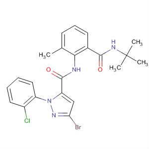 362639-60-9  1H-Pyrazole-5-carboxamide,3-bromo-1-(2-chlorophenyl)-N-[2-[[(1,1-dimethylethyl)amino]carbonyl]-6-methylphenyl]-