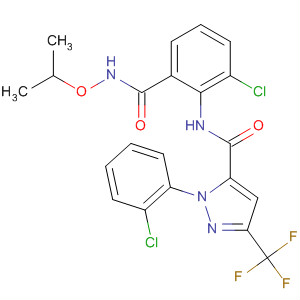 362639-65-4  1H-Pyrazole-5-carboxamide,N-[2-chloro-6-[[(1-methylethoxy)amino]carbonyl]phenyl]-1-(2-chlorophenyl)-3-(trifluoromethyl)-