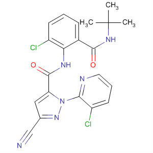 362639-67-6  1H-Pyrazole-5-carboxamide,N-[2-chloro-6-[[(1,1-dimethylethyl)amino]carbonyl]phenyl]-1-(3-chloro-2-pyridinyl)-3-cyano-