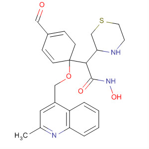 362697-29-8  3-Thiomorpholineacetamide,N-hydroxy-4-[4-[(2-methyl-4-quinolinyl)methoxy]benzoyl]-