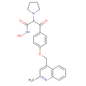 362697-30-1  2-Pyrrolidineacetamide,N-hydroxy-1-[4-[(2-methyl-4-quinolinyl)methoxy]benzoyl]-