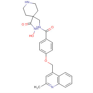 362697-42-5  4-Piperidinecarboxamide,N-hydroxy-4-[[[4-[(2-methyl-4-quinolinyl)methoxy]benzoyl]amino]methyl]-