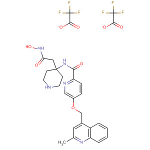 362699-69-2  2-Pyridinecarboxamide,N-[4-[2-(hydroxyamino)-2-oxoethyl]-4-piperidinyl]-5-[(2-methyl-4-quinolinyl)methoxy]-, bis(trifluoroacetate) (salt)