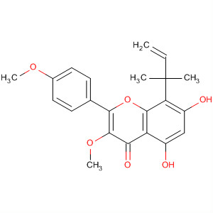 363607-73-2  4H-1-Benzopyran-4-one,8-(1,1-dimethyl-2-propenyl)-5,7-dihydroxy-3-methoxy-2-(4-methoxyphenyl)-