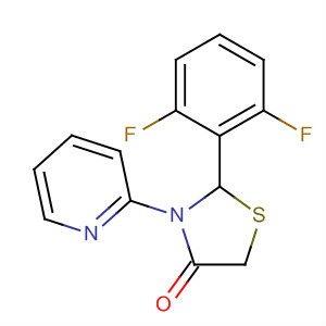 364633-70-5  4-Thiazolidinone, 2-(2,6-difluorophenyl)-3-(2-pyridinyl)- 364633-70-5  4-Thiazolidinone, 2-(2,6-difluorophenyl)-3-(2-pyridinyl)-