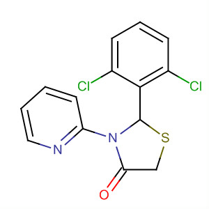 364633-71-6  4-Thiazolidinone, 2-(2,6-dichlorophenyl)-3-(2-pyridinyl)- 364633-71-6  4-Thiazolidinone, 2-(2,6-dichlorophenyl)-3-(2-pyridinyl)-