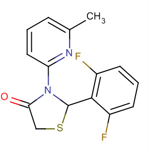 364633-74-9  4-Thiazolidinone, 2-(2,6-difluorophenyl)-3-(6-methyl-2-pyridinyl)- 364633-74-9  4-Thiazolidinone, 2-(2,6-difluorophenyl)-3-(6-methyl-2-pyridinyl)-