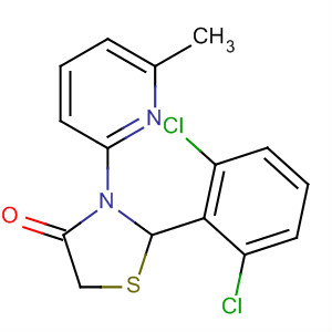 364633-75-0  4-Thiazolidinone, 2-(2,6-dichlorophenyl)-3-(6-methyl-2-pyridinyl)- 364633-75-0  4-Thiazolidinone, 2-(2,6-dichlorophenyl)-3-(6-methyl-2-pyridinyl)-