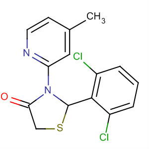 364633-77-2  4-Thiazolidinone, 2-(2,6-dichlorophenyl)-3-(4-methyl-2-pyridinyl)- 364633-77-2  4-Thiazolidinone, 2-(2,6-dichlorophenyl)-3-(4-methyl-2-pyridinyl)-