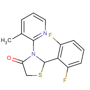 364633-78-3  4-Thiazolidinone, 2-(2,6-difluorophenyl)-3-(3-methyl-2-pyridinyl)- 364633-78-3  4-Thiazolidinone, 2-(2,6-difluorophenyl)-3-(3-methyl-2-pyridinyl)-