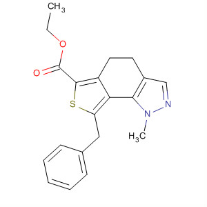 364759-41-1  1H-Thieno[3,4-g]indazole-6-carboxylic acid,4,5-dihydro-1-methyl-8-(phenylmethyl)-, ethyl ester