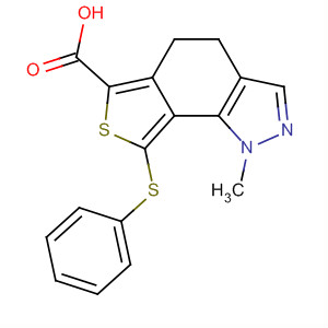 364760-02-1  1H-Thieno[3,4-g]indazole-6-carboxylic acid,4,5-dihydro-1-methyl-8-(phenylthio)-