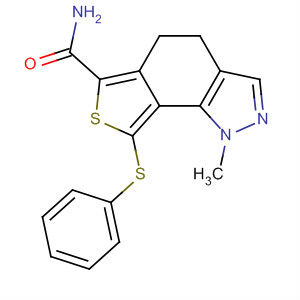 364760-04-3  1H-Thieno[3,4-g]indazole-6-carboxamide,4,5-dihydro-1-methyl-8-(phenylthio)-