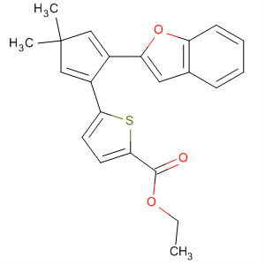 365220-28-6  2-Thiophenecarboxylic acid,5-[5-(2-benzofuranyl)-3,3-dimethyl-1,4-cyclopentadien-1-yl]-, ethyl ester