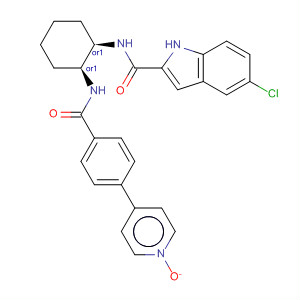 365994-14-5  1H-Indole-2-carboxamide,5-chloro-N-[(1R,2S)-2-[[4-(1-oxido-4-pyridinyl)benzoyl]amino]cyclohexyl]-, rel-