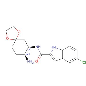 365997-76-8  1H-Indole-2-carboxamide,N-[(7R,8S)-8-amino-1,4-dioxaspiro[4.5]dec-7-yl]-5-chloro-, rel-