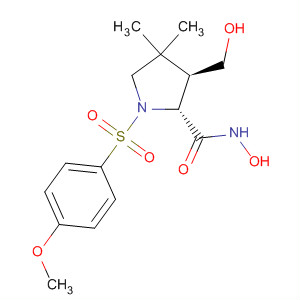 366479-87-0  2-Pyrrolidinecarboxamide,N-hydroxy-3-(hydroxymethyl)-1-[(4-methoxyphenyl)sulfonyl]-4,4-dimethyl-, (2R,3R)-