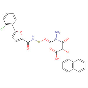 367967-11-1  Acetic acid, (1-naphthalenyloxy)-,2-[[[[5-(2-chlorophenyl)-2-furanyl]carbonyl]amino]thioxomethyl]hydrazide