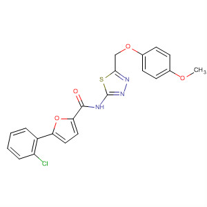 367967-20-2  2-Furancarboxamide,5-(2-chlorophenyl)-N-[5-[(4-methoxyphenoxy)methyl]-1,3,4-thiadiazol-2-yl]-