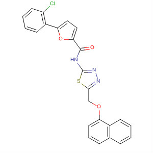 367967-21-3  2-Furancarboxamide,5-(2-chlorophenyl)-N-[5-[(1-naphthalenyloxy)methyl]-1,3,4-thiadiazol-2-yl]-