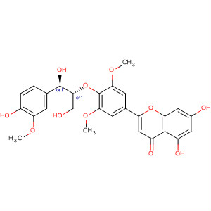 369390-51-2  4H-1-Benzopyran-4-one,5,7-dihydroxy-2-[4-[(1R,2R)-2-hydroxy-2-(4-hydroxy-3-methoxyphenyl)-1-(hydroxymethyl)ethoxy]-3,5-dimethoxyphenyl]-, rel-