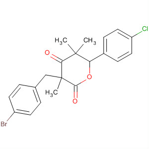 369394-79-6  2H-Pyran-2,4(3H)-dione,3-[(4-bromophenyl)methyl]-6-(4-chlorophenyl)dihydro-3,5,5-trimethyl-