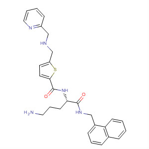 369655-07-2  2-Thiophenecarboxamide,N-[(1S)-4-amino-1-[[(1-naphthalenylmethyl)amino]carbonyl]butyl]-5-[[(2-pyridinylmethyl)amino]methyl]-