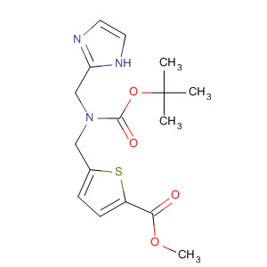 369655-13-0  2-Thiophenecarboxylic acid,5-[[[(1,1-dimethylethoxy)carbonyl](1H-imidazol-2-ylmethyl)amino]methyl]-, methyl ester