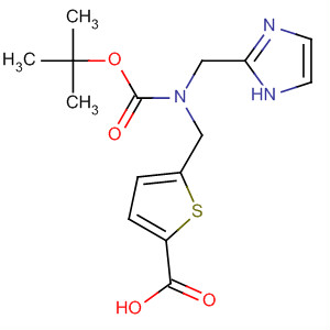 369655-14-1  2-Thiophenecarboxylic acid,5-[[[(1,1-dimethylethoxy)carbonyl](1H-imidazol-2-ylmethyl)amino]methyl]-