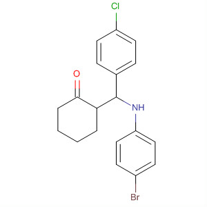 36987-25-4  Cyclohexanone, 2-[[(4-bromophenyl)amino](4-chlorophenyl)methyl]-