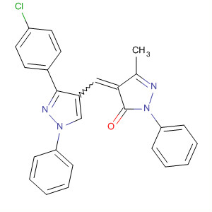 370561-55-0  3H-Pyrazol-3-one,4-[[3-(4-chlorophenyl)-1-phenyl-1H-pyrazol-4-yl]methylene]-2,4-dihydro-5-methyl-2-phenyl-